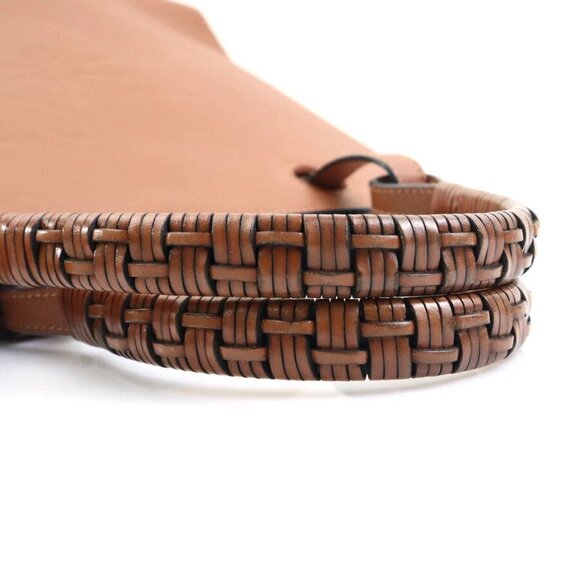 Auth LOEWE Anagram Handbag Shoulder Bag Brown Leather - Picture 9 of 14